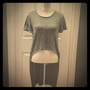 Gray half midi shirt